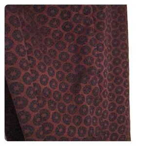 Printed Navy and Burnt Burgundy Pants